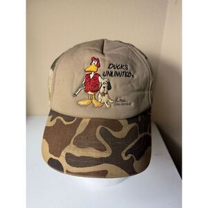 Disney Ducks Unlimited Camo Baseball Cap Hunting Outdoor Mesh Back Snapback Hat‎